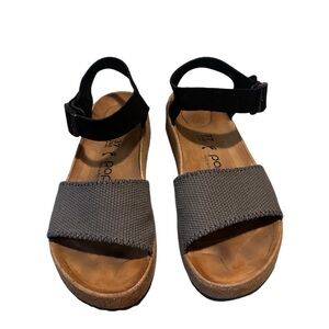 Birkenstock Papillio by Birkenstock Glenda Platform Sandal Gray Black Size 37